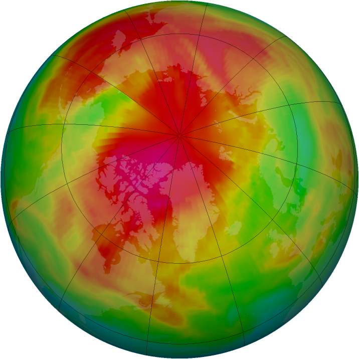 Arctic ozone map for 02 March 1981